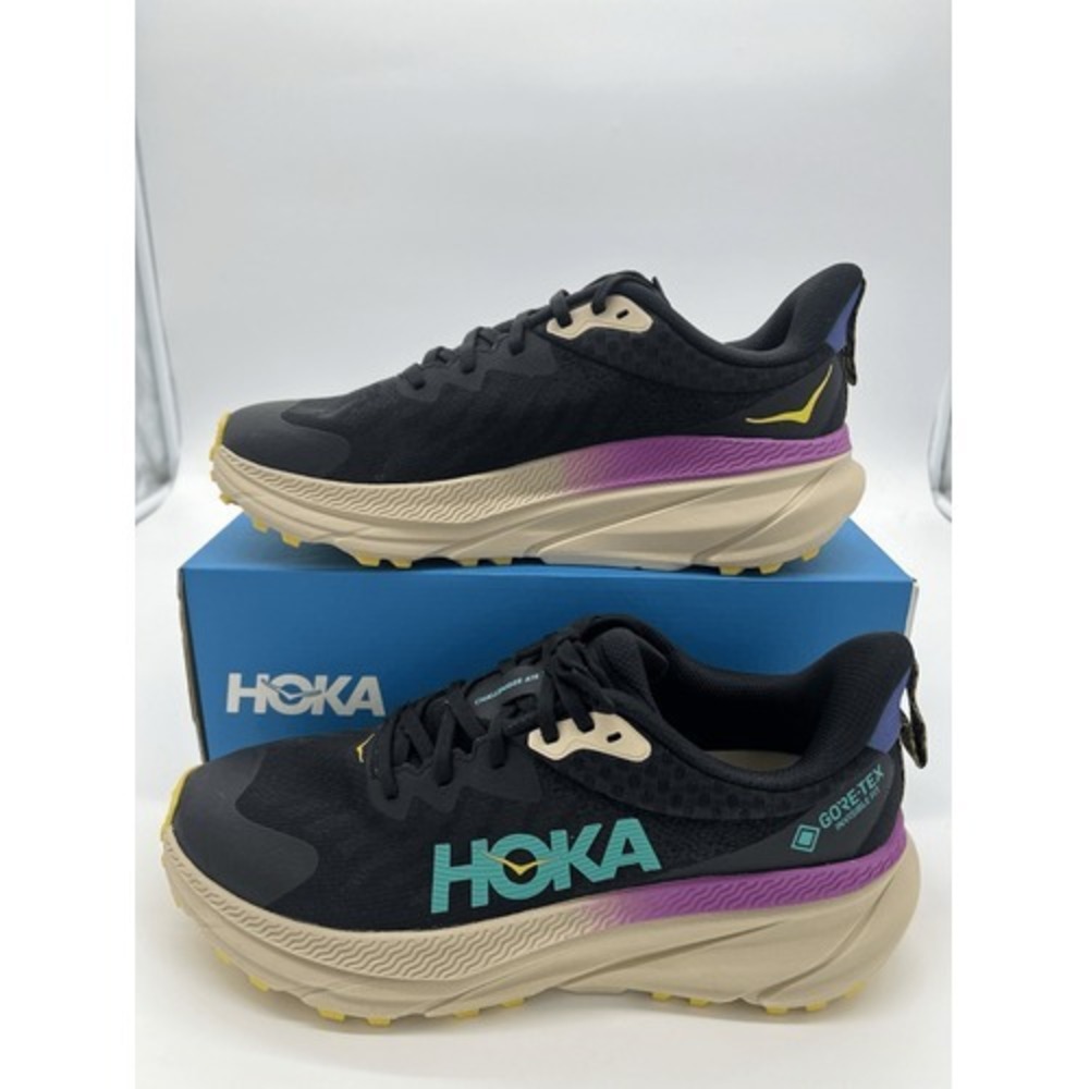 Hoka One One Men's Challenger ATR 7 GTX Gore-Tex Black/Oatmeal Trail Sz 9 New
